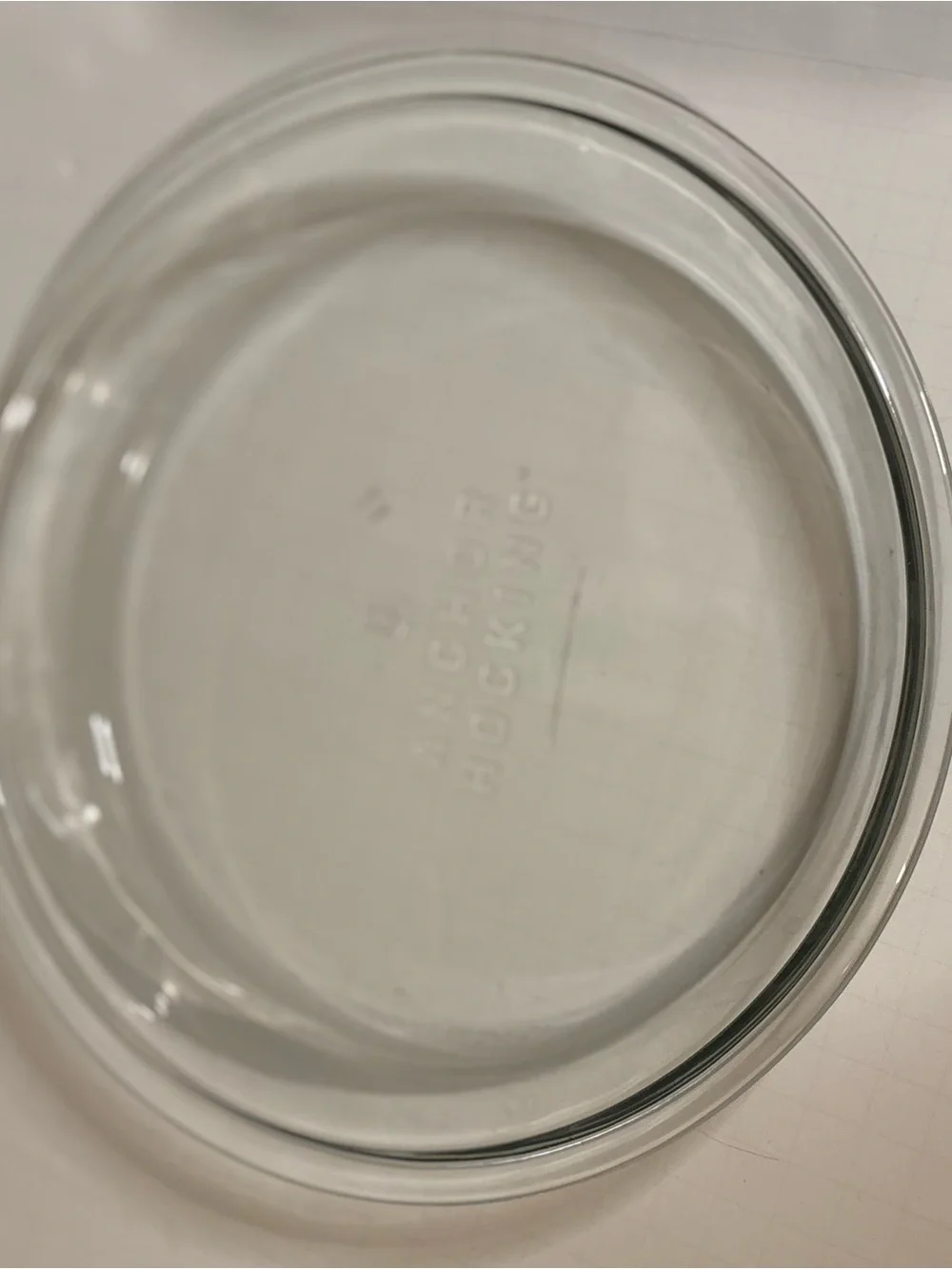 Anchor Hocking Clear Glass cooking dish round pie
